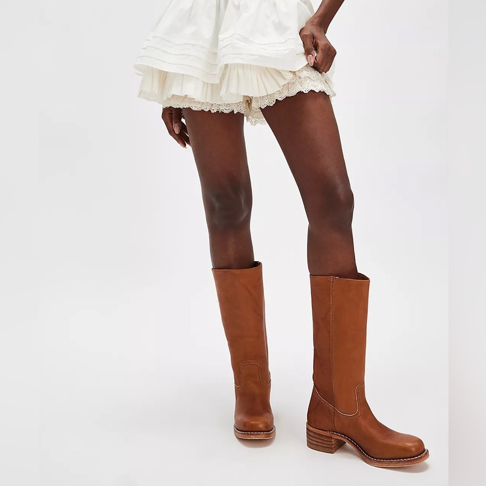 Frye Campus 14L Boots in Saddle - Montana Leather